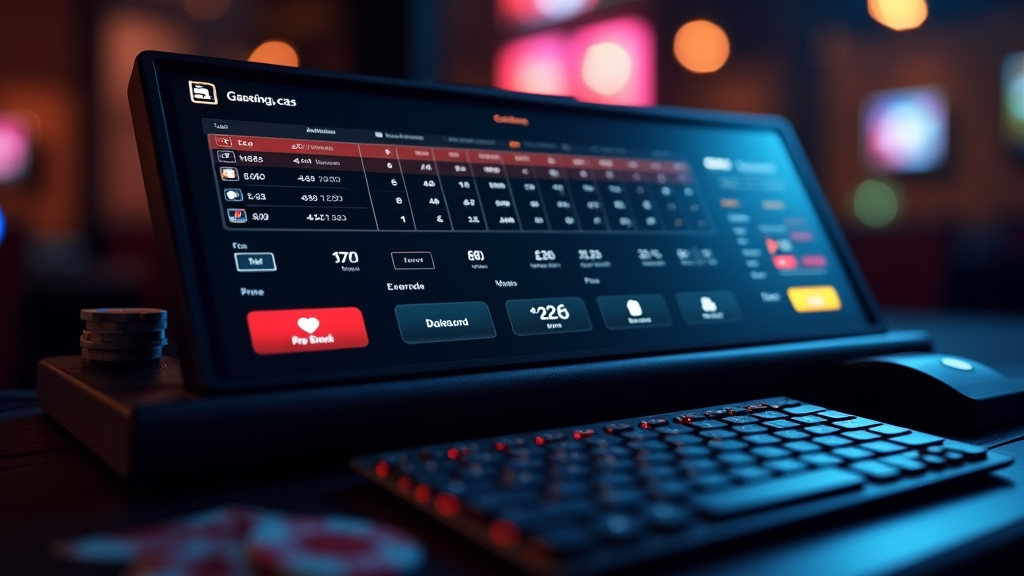 Casino cashier screen with limits, fees, and currency icons