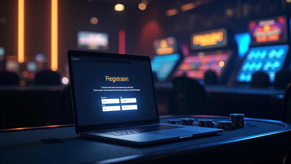 Promo code field glowing on a casino registration screen beside a deposit panel